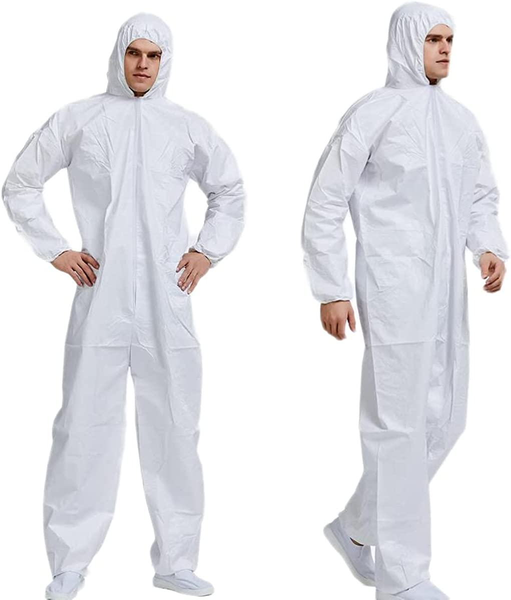 6 Pack Disposable Protective Coverall Painters Suit White 313115080035