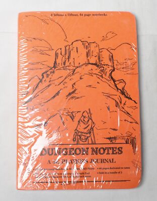 1985 Games 3-Pack Dungeon Notes 5E Players Journal AG4 Orange One Size 