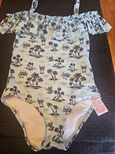Stitch Disney Swimsuit One Piece Bathing Suit Toddler Girl Size 5/6 UPF 50 F/S