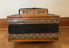 Diatonic Button Accordion. Antique. Handmade. Kaiser Wilhelm I. Repair Project