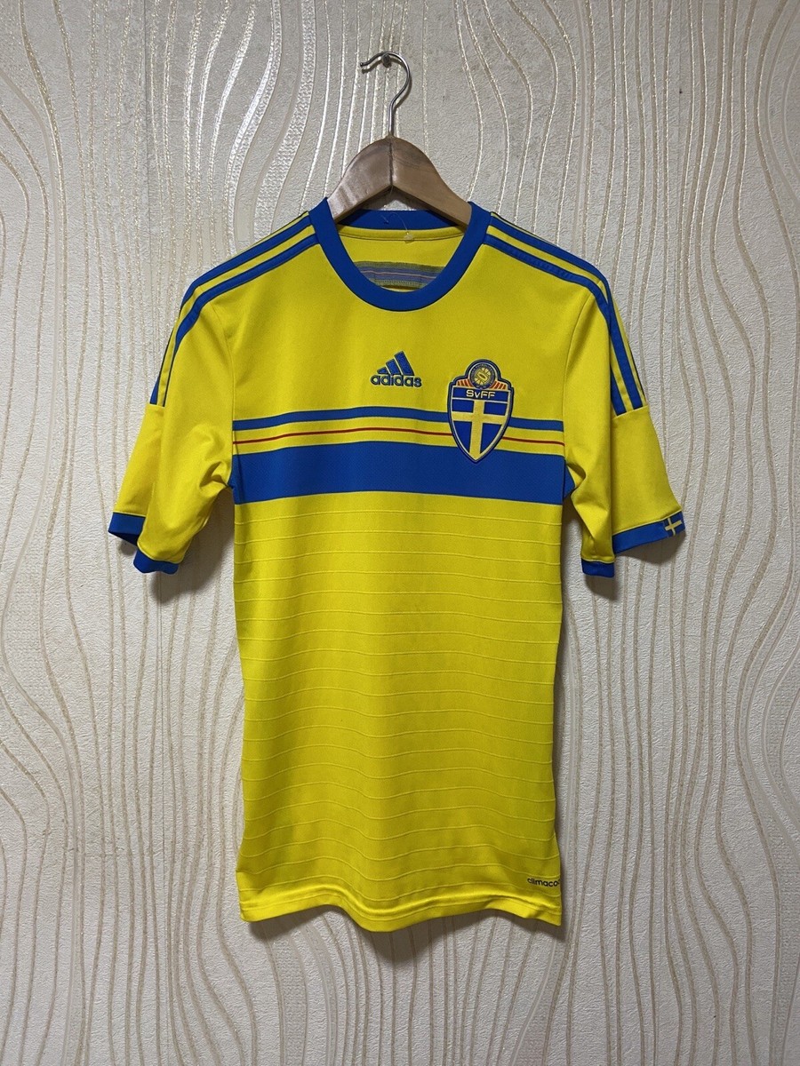 SWEDEN 2014 2015 HOME FOOTBALL SHIRT SOCCER JERSEY ADIDAS G91580