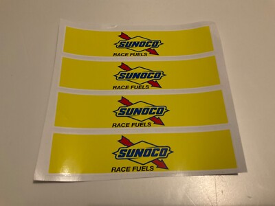 4x Sunoco Decals 125mm x 30mm Motoröl - Scalextric Carrera Slotcar NASCAR GT