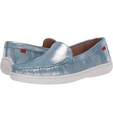 Marc Joseph Little Kids Size Leather Broadway Loafer Size 1.5 Silver Pewter