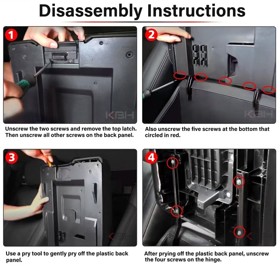 Fits 2014 2015 2016-2021 Toyota Tundra Center Console Lid Armrest Vinyl Cover