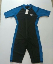 NEW Yobel BIKMAN Unisex Blue Black Swimming Snorkeling Biking Suit size Medium.