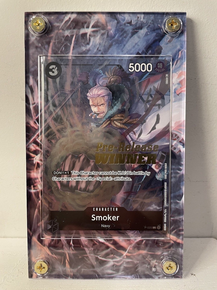One Piece Smoker Pre-Release Winner Stamp P-025 Promo