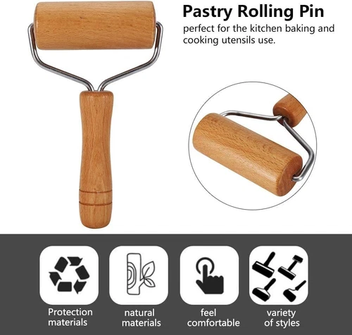 Teig Pizza Bäcker Roller Set für Zuhause Küche Backen Kochen (9,5 cm/3,74 Zoll) - Bild 5 von 6