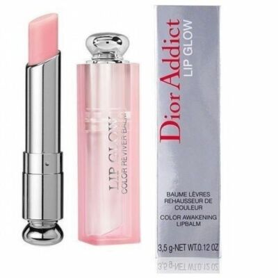 Dior Addict Lip Glow Color-Awakening Lip Balm NIB 001 Pink