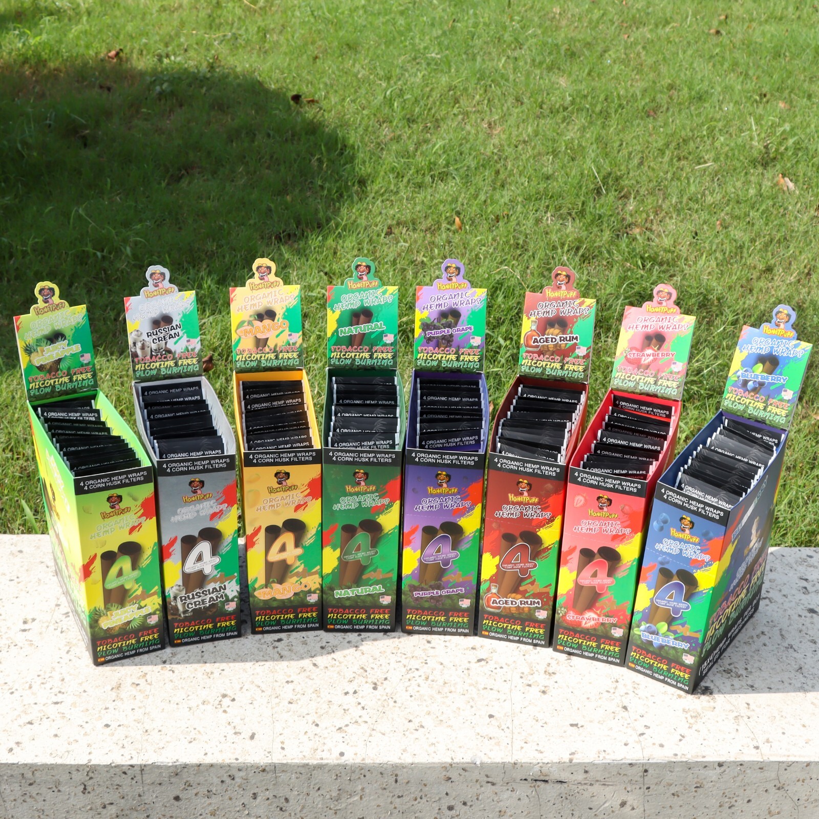 Honeypuff 10Pk Organic Cigar Wraps with Corn Husk Filter Tips 40 Wraps