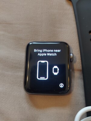 OB Apple Watch S3 Series 3 GPS 42mm Space Gray Aluminum Case Black