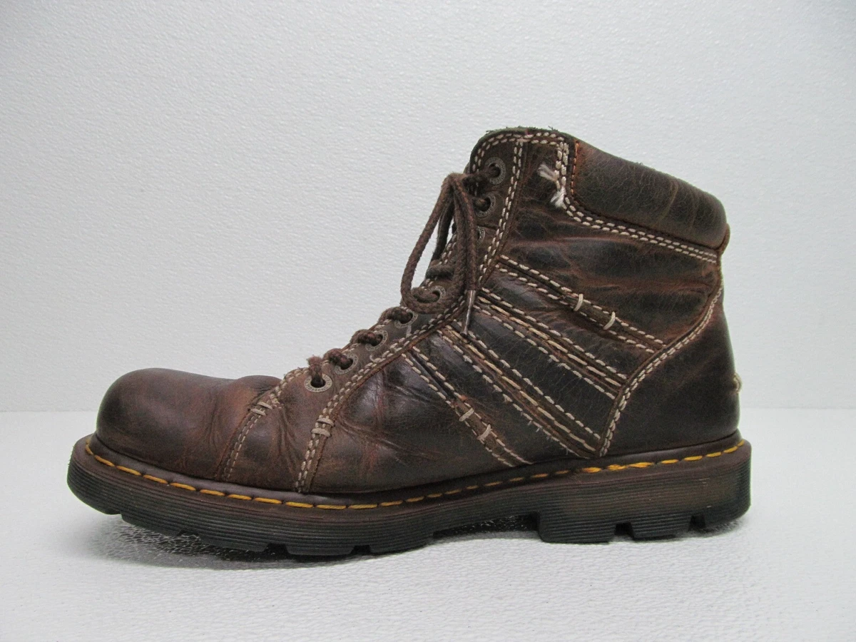 Dr. Martens Quincy Brown Leather Chunky Ankle Boots Men s 12M eBay