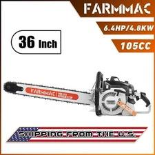105cc Gas Power Chainsaw with 36'' Bar Chain Compatible with 070 Fit For Sawmill
