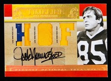 2006 National Treasures Timeline Jack Youngblood Auto Triple Game Patch 6/10 HOF