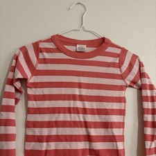 Hanna Andersson Size 8 Girls Pink Striped 100 Organic Cotton Pajama Top PJ