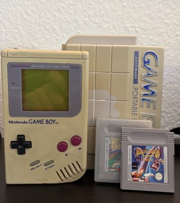 Nintendo Game Boy Classic - Grau (DMG-01) + 2 Spiele + Koffer Portable Coffer