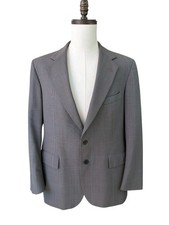 Vintage Ralph Lauren Polo University Club Blazer Mens 42R Grey Wool USA 90s READ