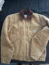 Vintage Brown Carhartt Size Medium Detroit Jacket J001 Made In USA
