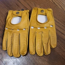 Riparo Motorsports Men's Genuine Leather Driving Motorcycle Cosplay Gloves Large