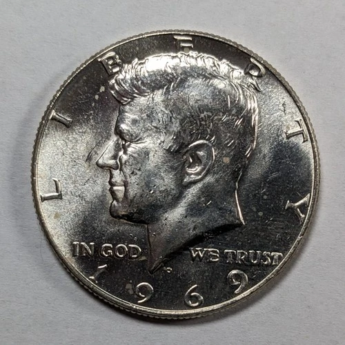 1969 D Kennedy Silver Half Dollar Unc
