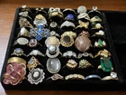 Vintage ~Modern Ladies Fashion Costume Jewelry Rings Lot A 48 AS IS MANY STONES