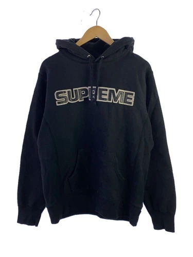 Felpa Supreme con cappuccio M cotone nero usata