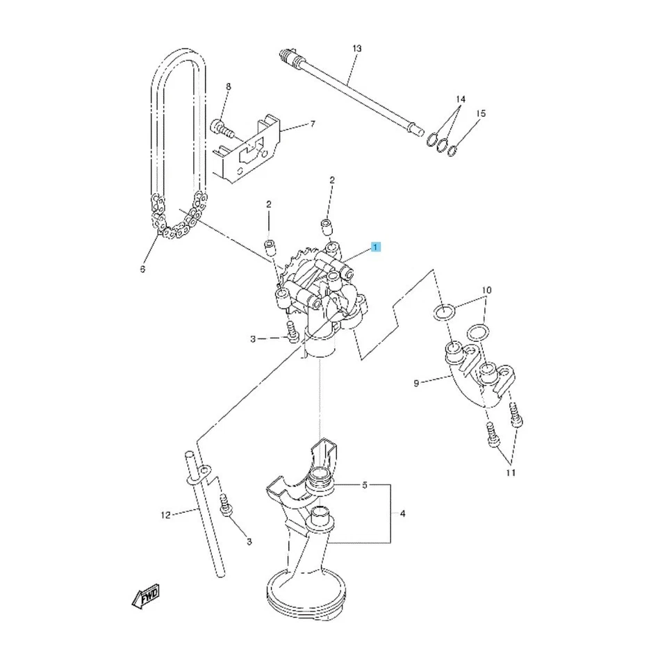 Conjunto de bomba de aceite original Yamaha YZF-R6 1999-2005 5MT-13300-00-00 OEM Foto 4 de 4