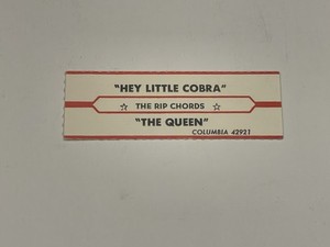 Jukebox Title Strip Rip Chords Hey Little Cobra The Queen Columbia