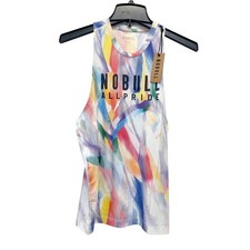 Camiseta sin mangas NoBull All Pride Rainbow espalda deportiva calce cruzado gimnasio mediana para hombre