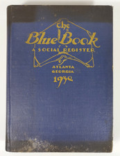 The Blue Book, Social Registry of Atlanta Georgia 1930