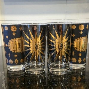 70s nudie drinking glasses Pair of Handpainted “Nudie” Glasses – ethel20th main image 1
