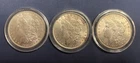 Lot of Three $1 Morgan Silver Dollars (1884 O, 1890, 1898)
