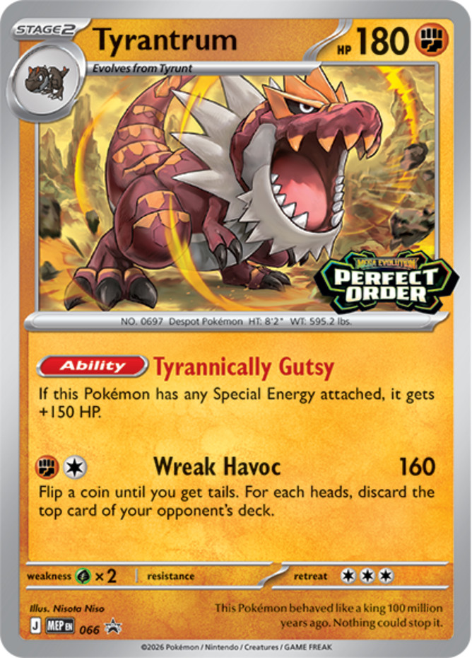 Tyrantrum - MEP066 - MEP Black Star Promos NM, English Pokemon Mega Evolution Pr