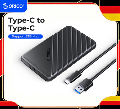 ORICO 2.5'' USB C HDD/SSD Gehäuse USB 3.1 Gen2 extern SATA III UASP 6Gbps