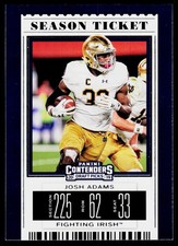 2019 Panini Contenders Draft Picks Collegiate #52 Josh Adams