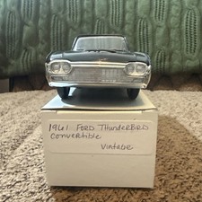 1961 Ford Thunderbird Promo Plastic Screw Bottom Model Convertible