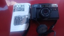 Used Vintage Ricoh AF-5 38mm f2.8 Compact 35mm Film Camera w/ box, carry case an