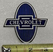 Pre War Chevrolet Radiator Badgeemblem Porcelain Enamel Original Pre War Chevrolet Radiator Badgeemblem Porcelain Enamel Original