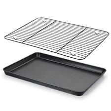 Nonstick Baking Sheet with Rack Set, 16 x 12 x 1 Inch Cookie 16 x 12 inch