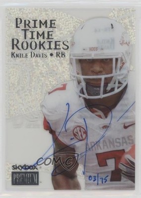 2013 Fleer Retro 3/75 Knile Davis #PTR-14 Auto RC ms9