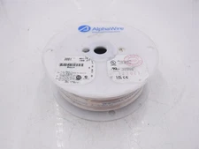 100' Alpha Wire 10AWG 4.83mm 600V Hook Up Wire Tinned Copper White 3081