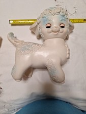 Vintage 1961 Edward Mobley Arrow Rubber Co Squeak Toy Sheep Lamb Sleepy Eyes