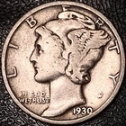 1930 Mercury Dime - VF - 90% Silver Winged Liberty 10C