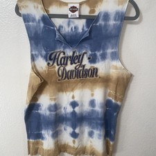 Vintage Harley Davidson femme haut xxl débardeur sans manches y2k (125)