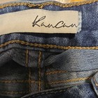 KanCan Womens Blue Denim Distressed Frayed Cut-Off Shorts Mid Rise 5-Pocket S — photo 2