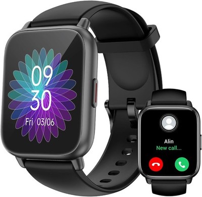 Smartwatch 1.85'' HD Screen, Telefonfunktion, SpO2, Pulsuhr, Schlafmonitor