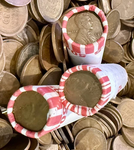 early date 1909-1939 wheat penny roll cent unsearched mixed dates mint marks bu