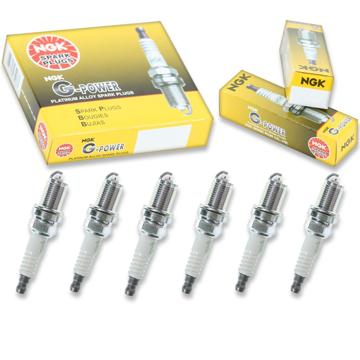 6 pcs NGK G-Power Spark Plugs for 1991-1995 Alfa Romeo 164 3.0L V6 - Engine ej