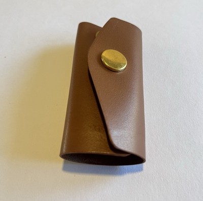 Brown Leather Key Holder with Bind Screw/Handmade Minimalist Key Organizer