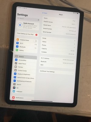 Apple iPad Air 4th Gen 64GB MYFQ2LL/A Blue USED Read* #156 | eBay