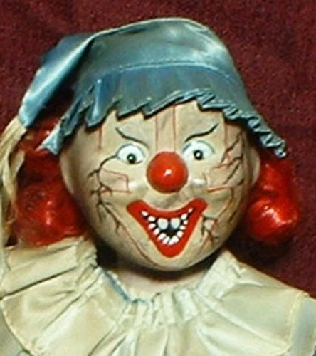 Creepy Old 16 inch Porcelain Clown Doll Halloween